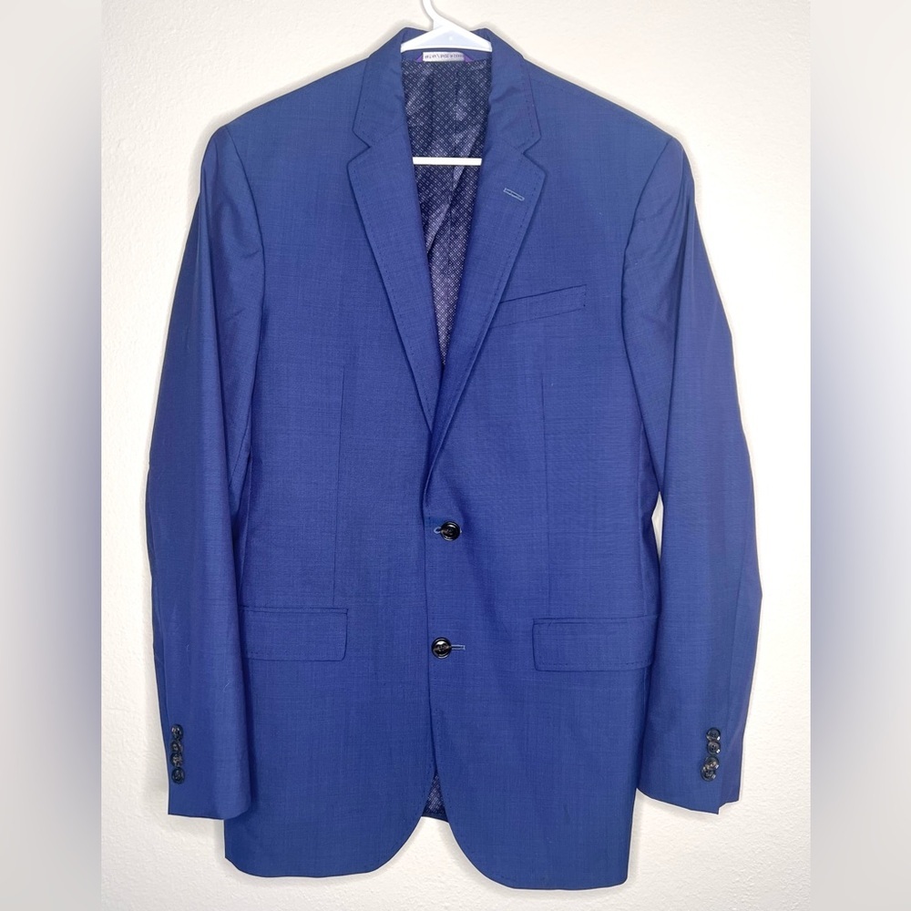 Ted Baker London Endurance Men’s Jay CT Blue Modern 100% Wool blazer Size 40 L - Picture 2 of 8